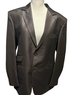 Mayfair Mens 40R Shimmer Brown Metallic Blazer Sport Coat Wedding Prom Formal